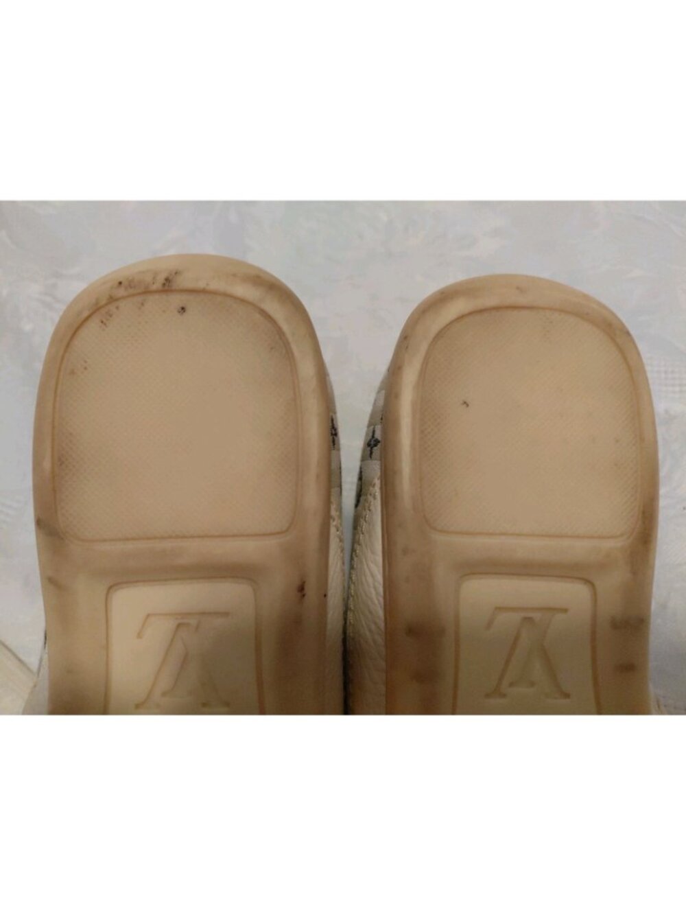 Louis Vuitton Sneakers Monogram Canvas & Leather Striped Ivory 36.5 - Picture 16 of 16